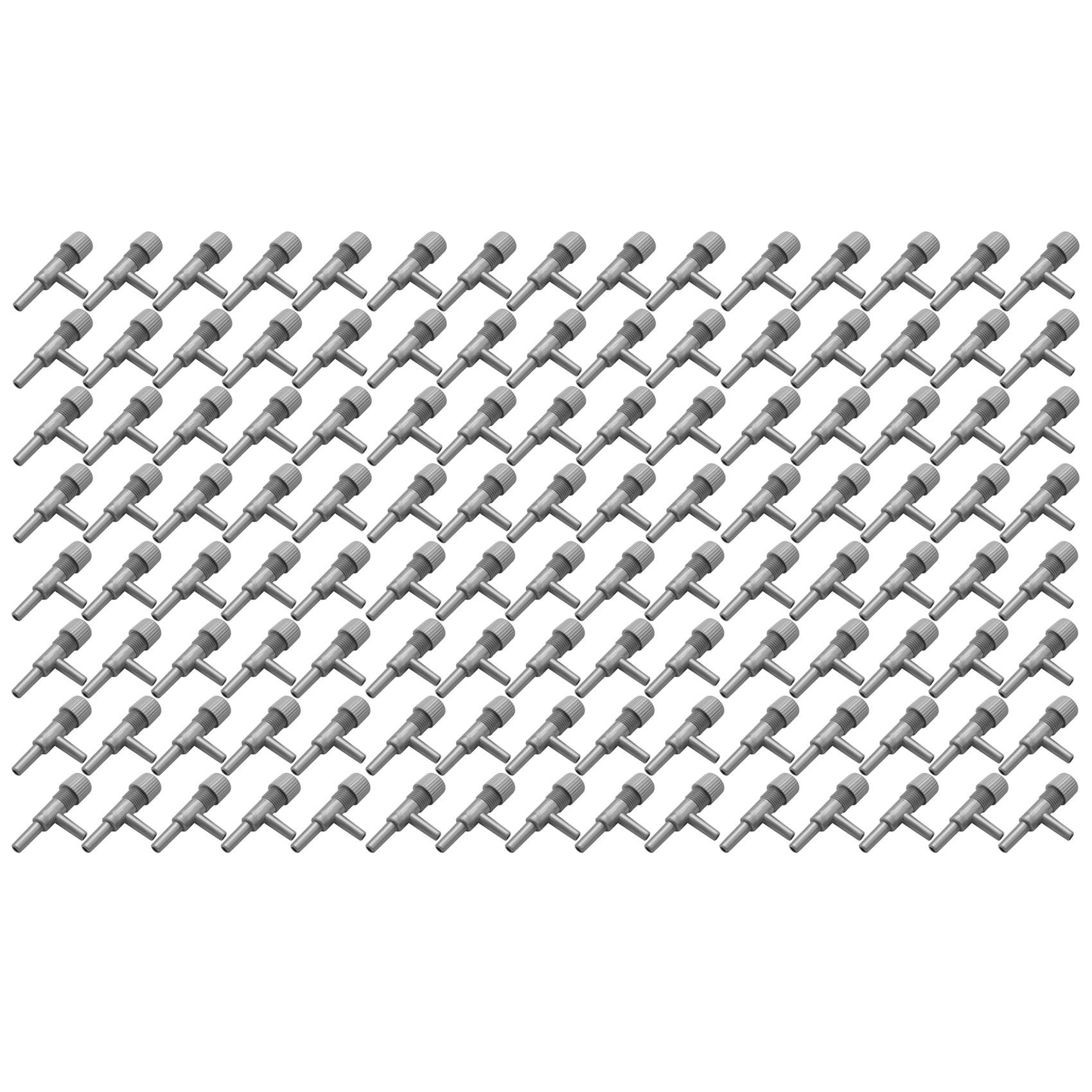 NAMUNY Aquarium Fish OXygen Air Line Tubing Flow Control Valve 120 Pcs Gray