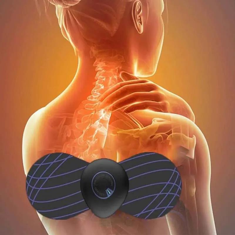 Aweisuan Hot Sale Cervical Massage Patch Muscle Relaxation Whole Body Portable Wireless Pulse Patch Meridian Physiotherapy Battery Mini Massager