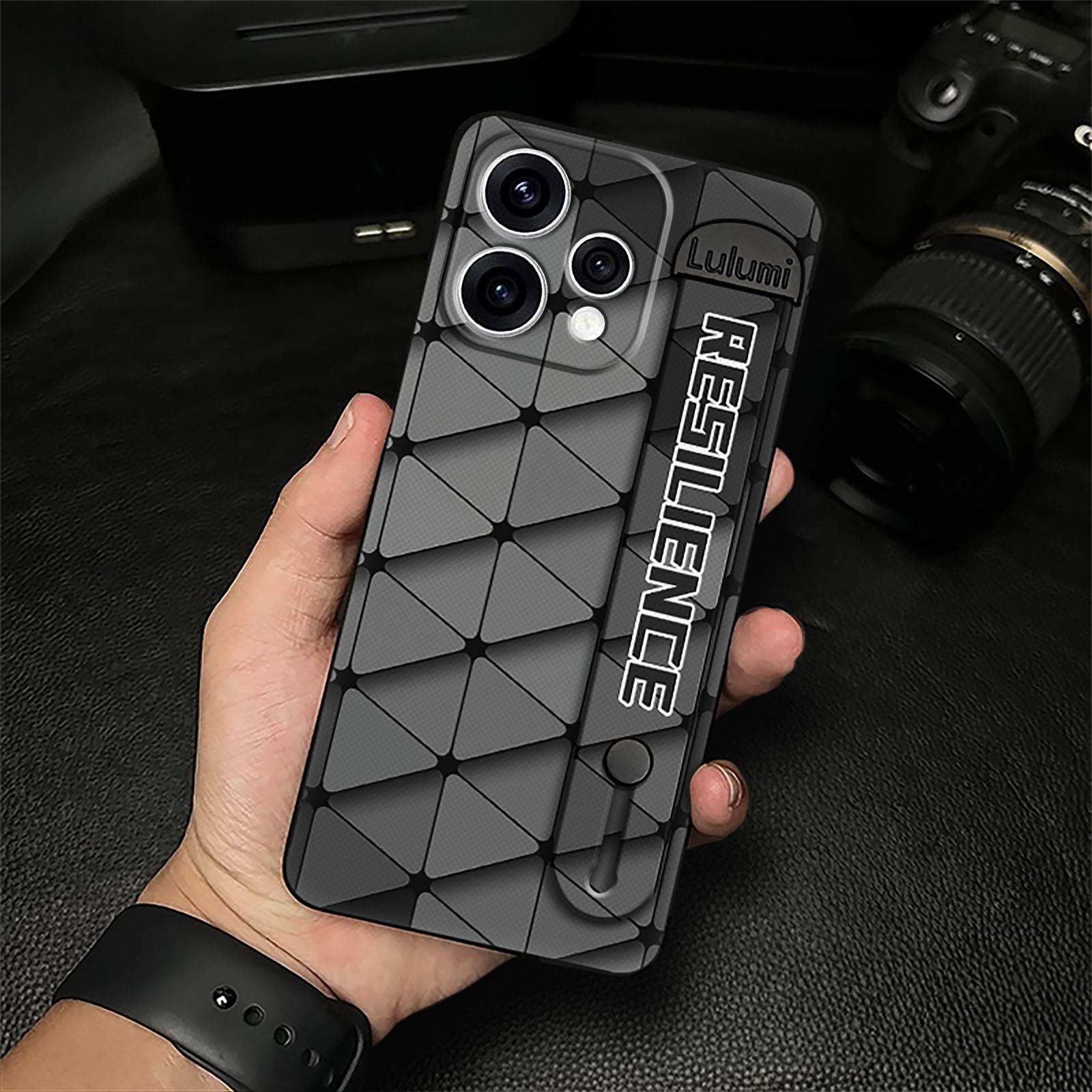 Wristband Soft case Phone Case For OPPO Reno15 Global/Reno15C Kickstand Protective Phone Holder Simple Personality