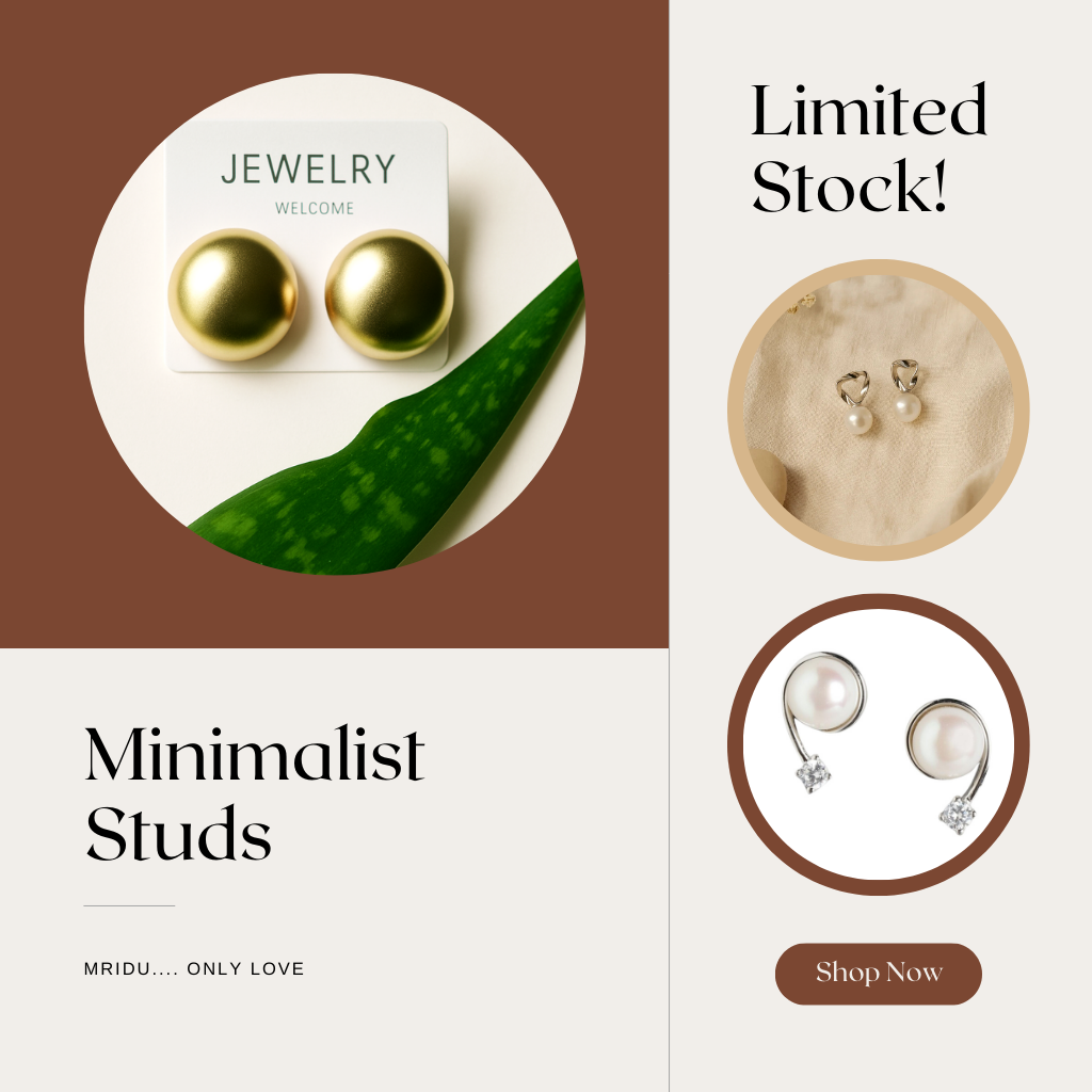 Mridu Everyday Minimalist Simple Elegant Stylish Classic Earrings Set of 3 Combo For Women and Girls