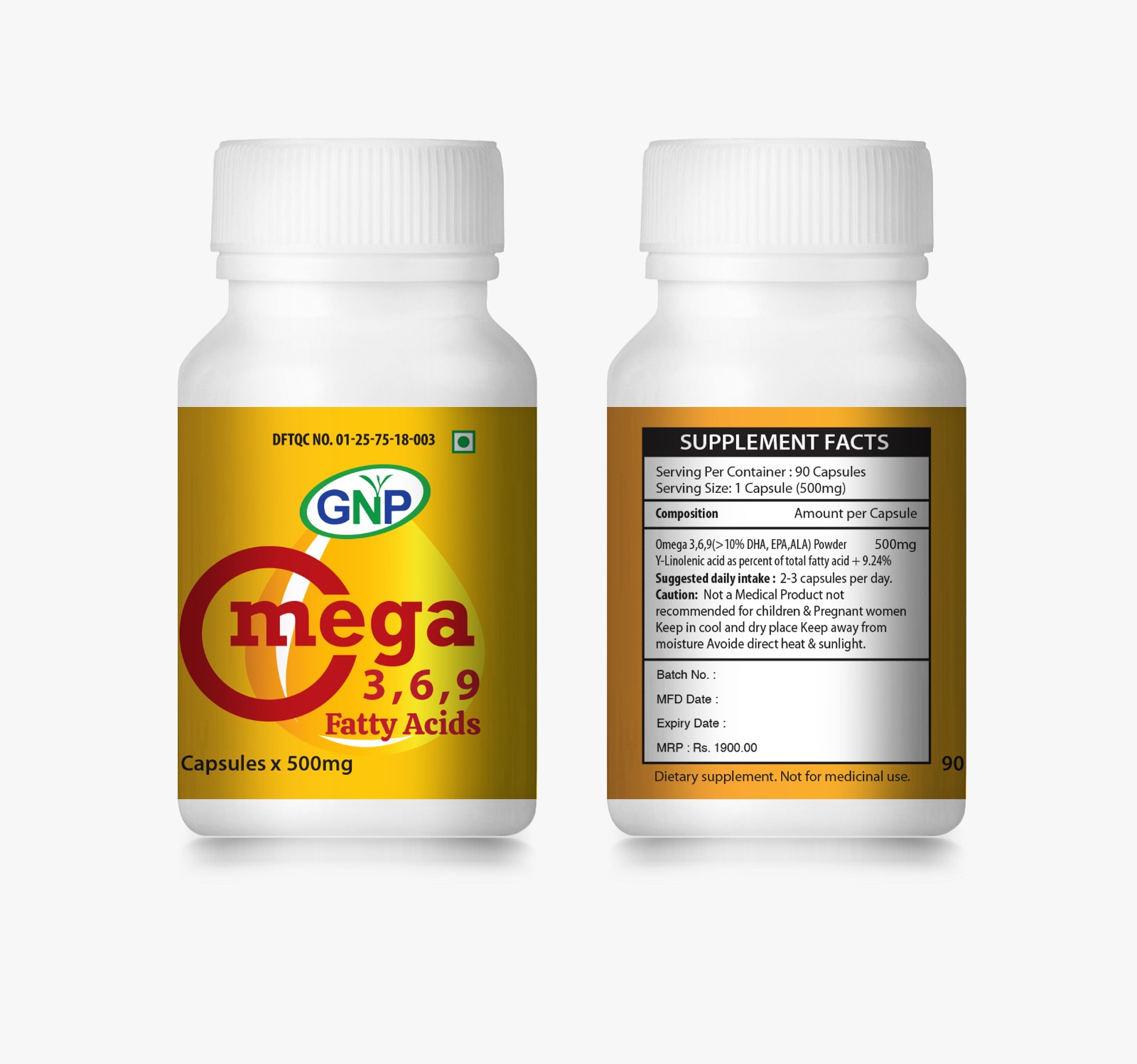 Omega 3,6,9 mega-3 fats are essential fats that have important benefits for your heart, brain, and metabolism. Weight: 90x500mg