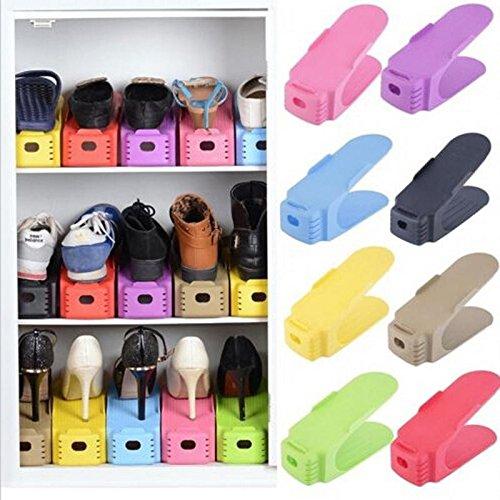 Shoes Organizer Space-Saving Plastic Storage Rack 4 pc