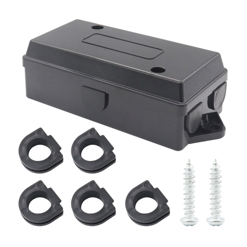 Kqueebee Weatherproof 7 Pole Cord Connection Box 7 Way Electrical Trailer Junction Box 7 Gang Trailer Wire Harness Junction Box