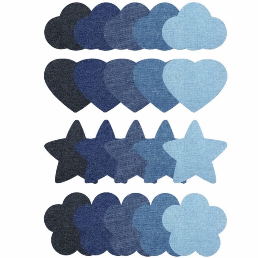 New 5 Colors Iron-on Patches Flower Design Cute Pattern Embroidered Patches Fabric Patches Iron On Design Applique Patches for Jeans Repair