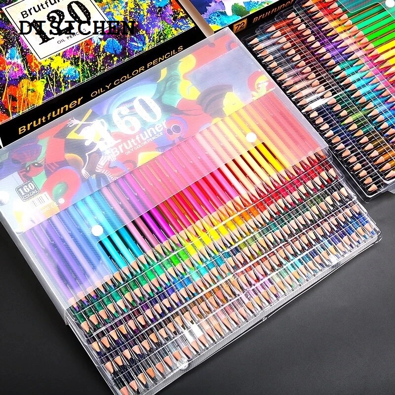DISICHEN Hot Selling 180 Colors Professional Oil Color Pencils Watercolor Pencil for School Painting Draw Sketch Art Supplies Drawing Art Tool