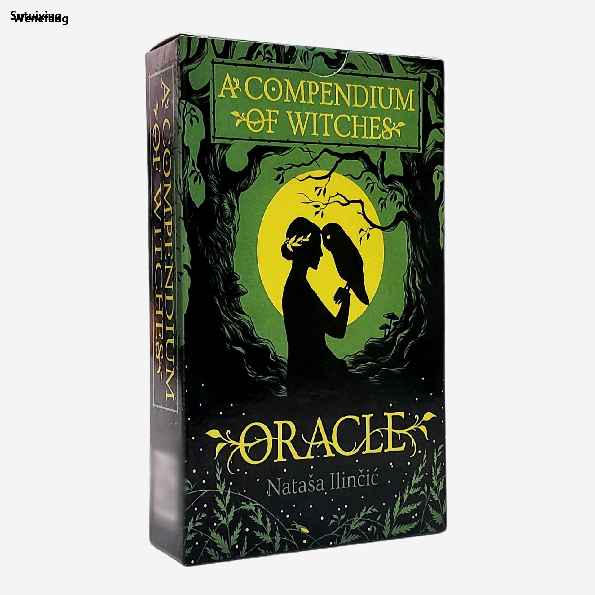 Wenefang Sutuiying New Card Deck 12x7cm A Compendium of Witches Oracle Cards 60 New style Cards/Set 2025 Family Friends Party Divination Board Game Holiday Gift