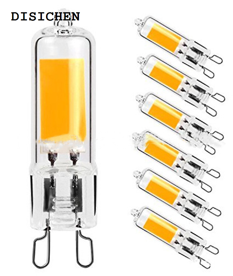 DISICHEN Fashion Super Bright G9 LED Light Bulb 6W 9W 12W15W 220V Glass Lamp Constant Power Light LED Lighting G9 COB Bulbs