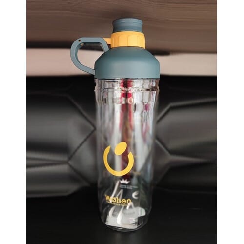 Woben 1500ML Large Capacity Measuring Leak Proof Portable Sport Plastic Water Bottles