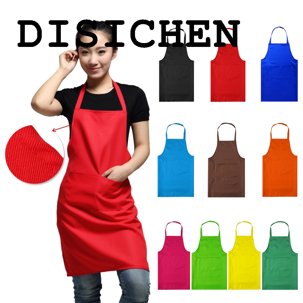 DISICHEN Bargain price Waterproof Chef Waiter Cafe Kitchen Chef couples Cooking Restaurant Solid color Plain Apron Dress for master Women Hairdresser