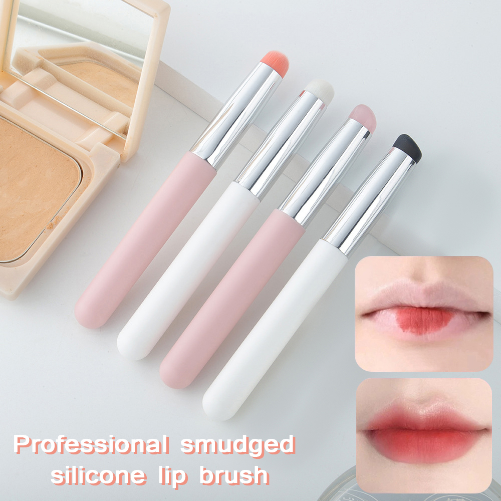 2025Silicone Concealer Brush Round Head Lip Brush Multifunctional Soft Bristle Mini Makeup Tools Portable Lip Brush Beauty Products