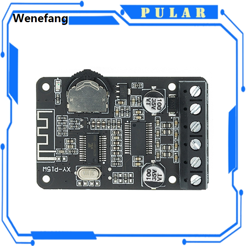 Wenefang 10W/15W/20W Stereo Bluetooth Power Amplifier Board 12V/24V Luxury PLR High Power Digital Amplifier Module XY-P15W