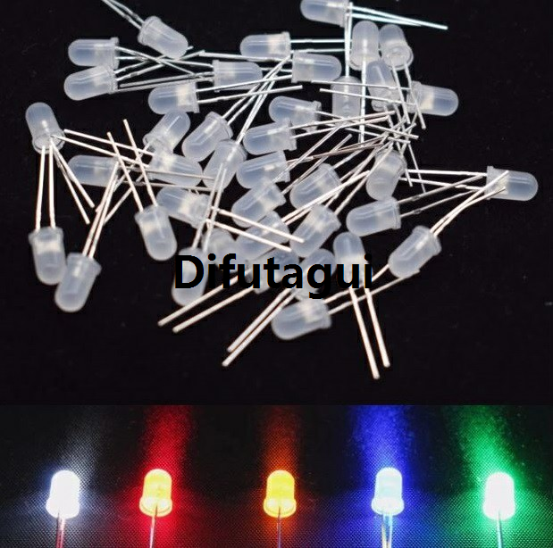 2025 NEW 50 pcs F5 5mm Fast RGB Ultra Bright High Quality RGB LED Flash Red Green Blue Rainbow Multi Color Light Emitting Diode Round LED Full Color