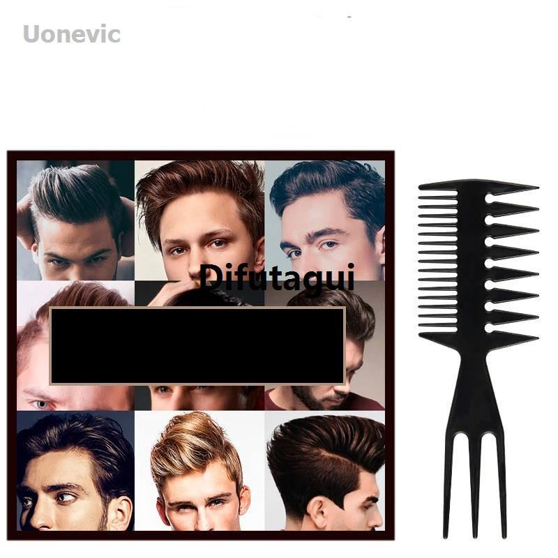 Difutagui Professional double-sided tooth comb fishbone shape hairbrush Profesional Profesional barber dyeing and cutting brush for men's hairstyles
