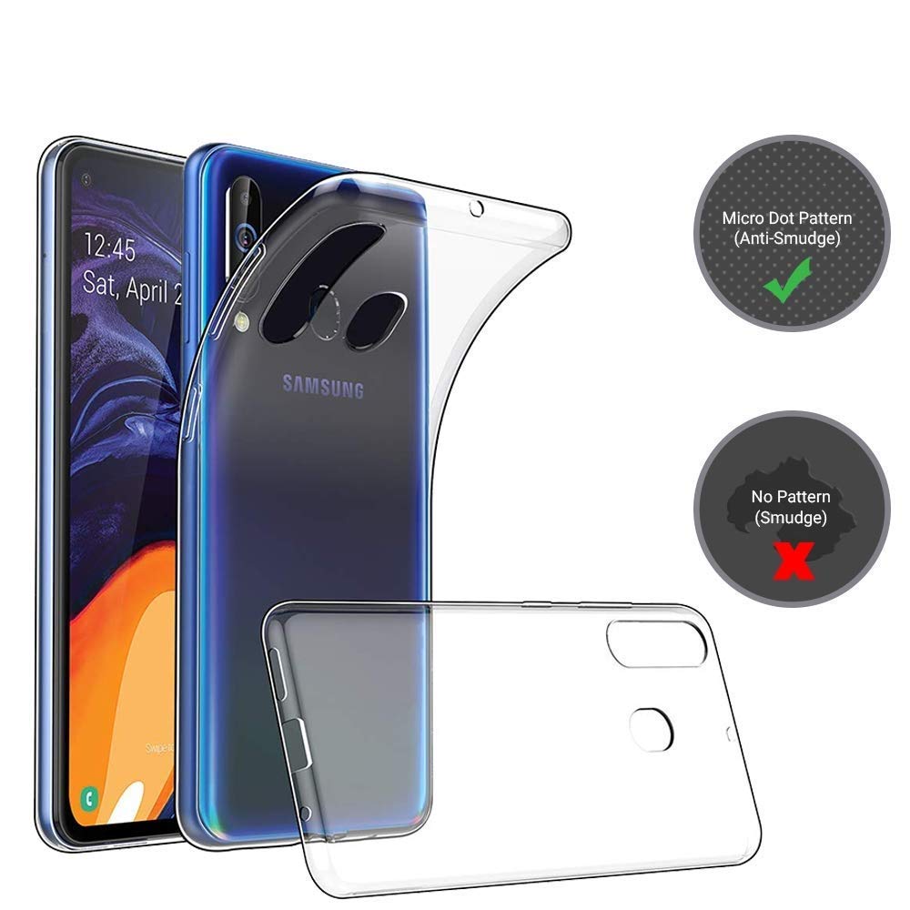 e Transparent Back Cover Case for Samsung Galaxy M40 / A60 (Imported Quality)