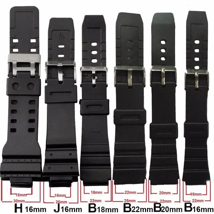 HOT New Replacement Matte Silicone Stainless Steel Clasp for CASIO GA-100/GA-300/GA-110/GA-120/G-8900 Driving Sport Watch