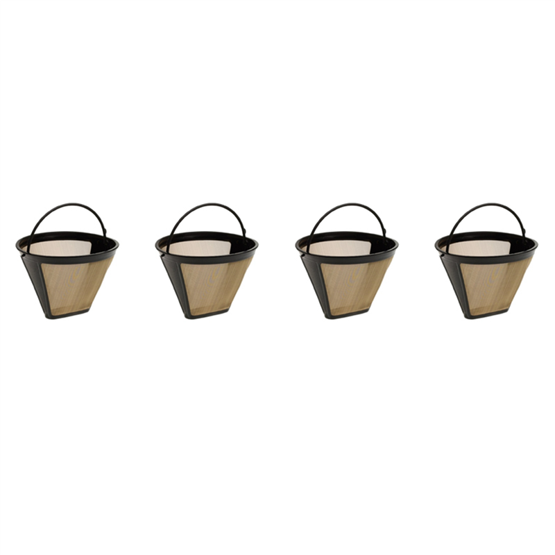 FORIDE 4X Reusable Cone Style Replacement Coffee Filter Replaces Your Permanent Coffee Filter for Machines And