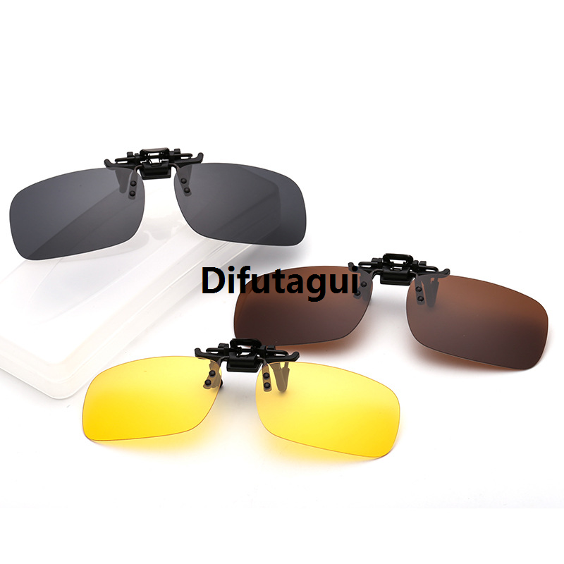 Difutagui Luxury [ New ] Polarized Clip Sunglasses Driving Fishing 2025 New Night Vision Glasses Clip Fashion Myopia Glasses Clip