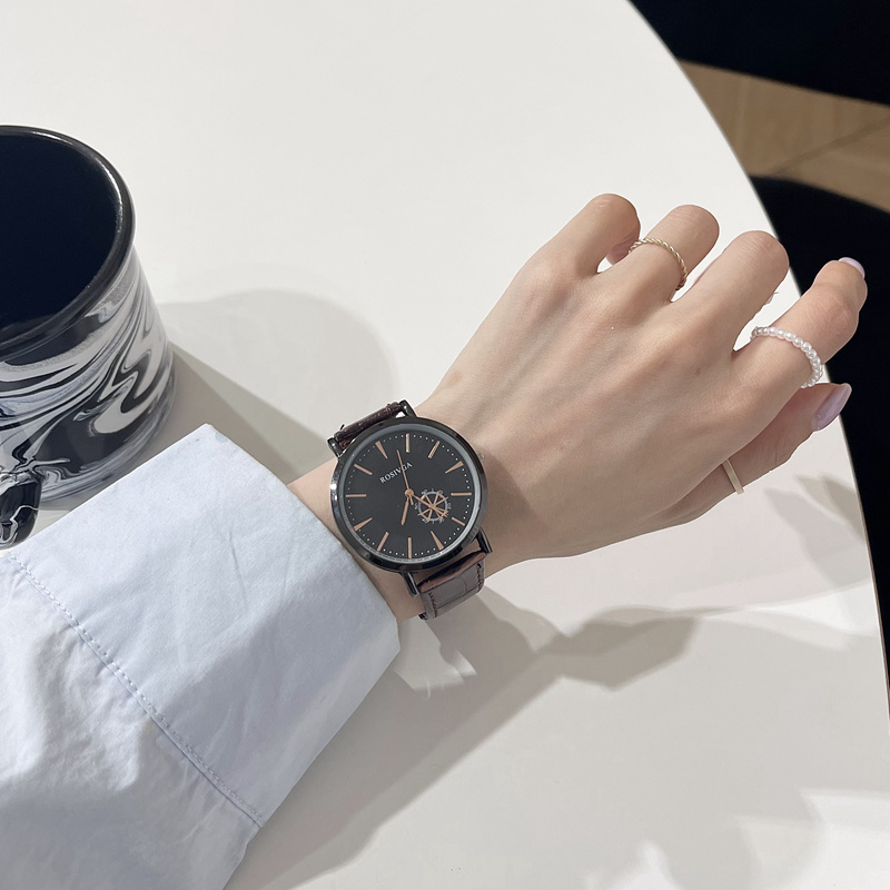 Minimalist Fashion Concept Creative Personality Gearwheel Junior High School Boys and Girls Couple Watches