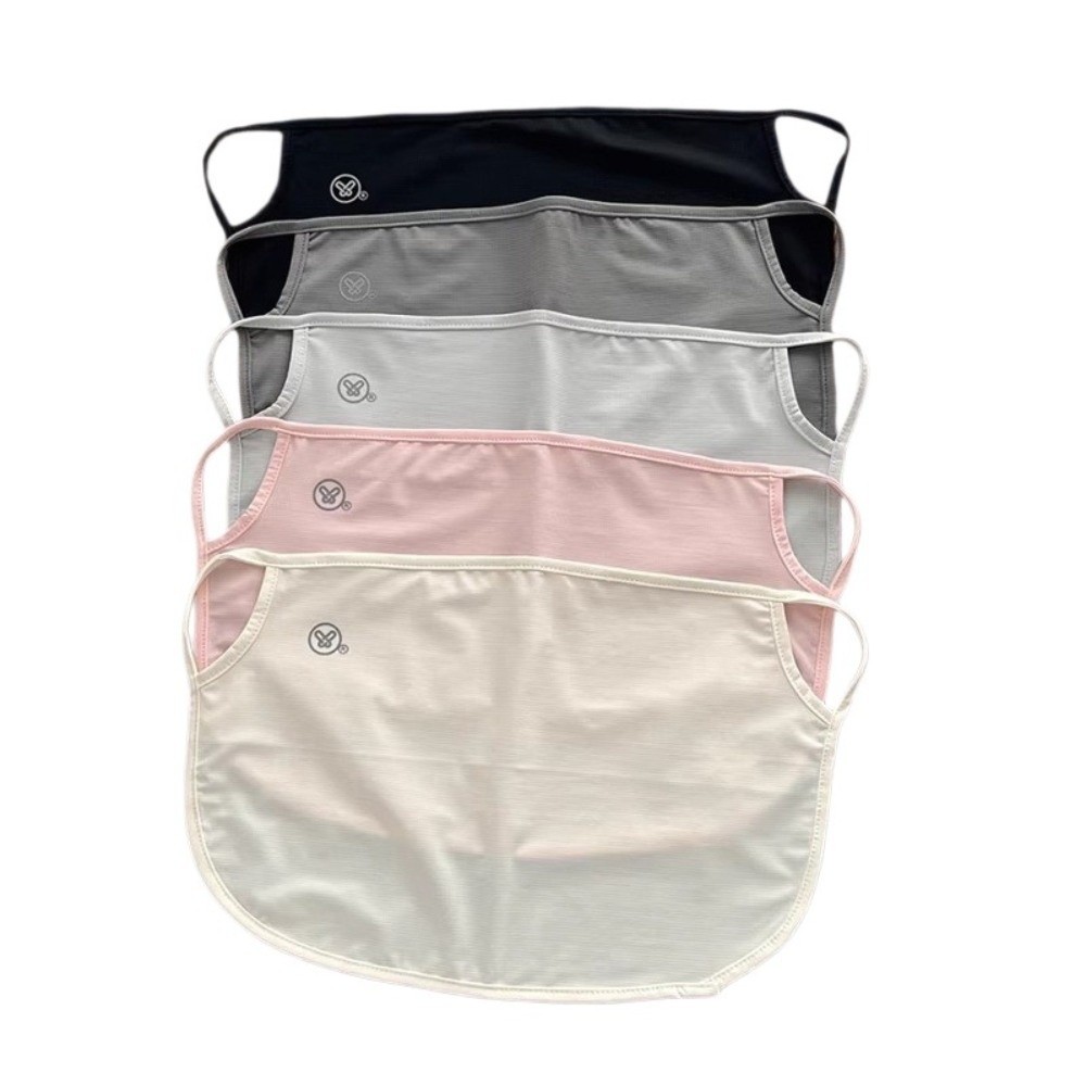 Lightweight Comfortable Ear Loops Summer Face Mask Windproof Half-Face Sunshade Veil Thin Breathable Ice Silk Sunscreen Mask for Women