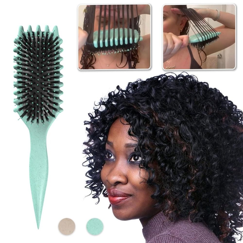 New for Defining Curls Boar Bristle Nylon Hair Brush Portable Hair Stylishing Tool Curly Hair Brush Convenient to Use Styling Brush