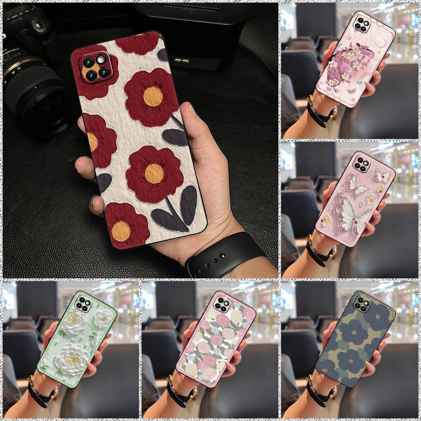 Phone Pouch Oil Painting Phone Case For Samsung Galaxy A22 5G/SM-A226B/A22S/Buddy Full wrap Graffiti Cartoon Waterproof