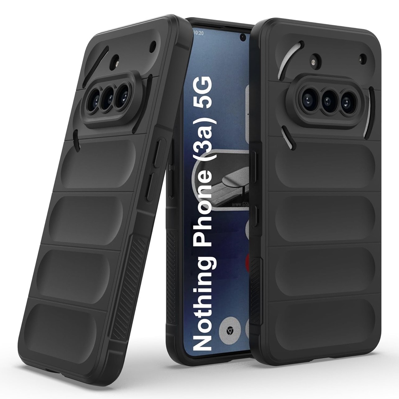 Nothing Phone 3A (5G) -Back Cover | Liquid Silicon Magic Case with Camera Protection | Black