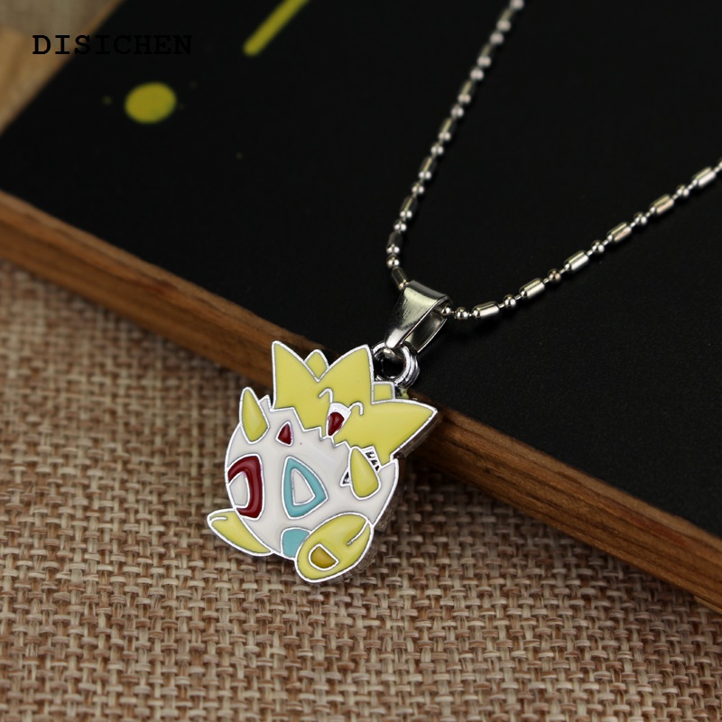 DISICHEN Luxury Anime Pokemon GO Enamel Pocket Pikachu Monster Choker Necklaces For Men Women Cosplay Pendant Jewelry