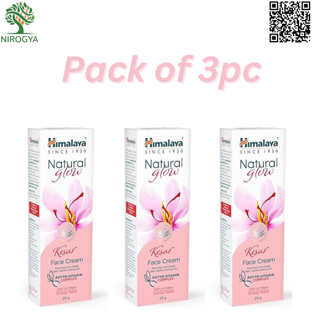 Himalaya Natural Glow Kesar Face Cream 50grm Pack of 3pc