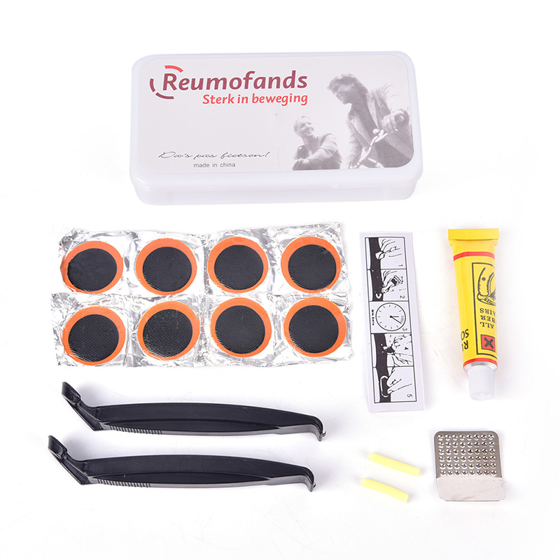 Bike Tyre Tube Bicycle Puncture Repair Tool Kit with box Cycle Lever Adhesive CF8
