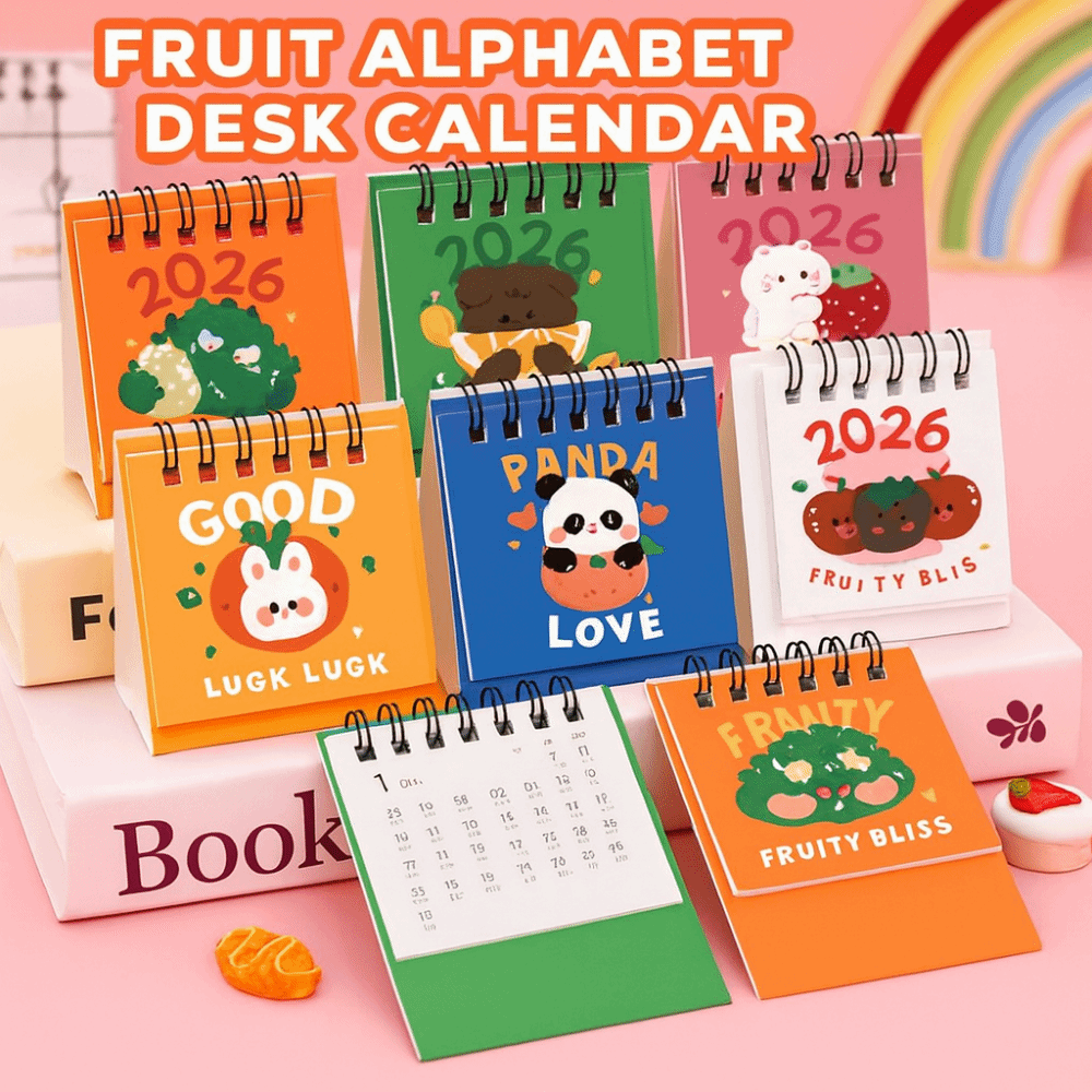 Fashion Chinese Style Mini Desktop Paper Calendar Yearly Notebook Planner Scheduler Multi-function Agenda Organizer Home Decor