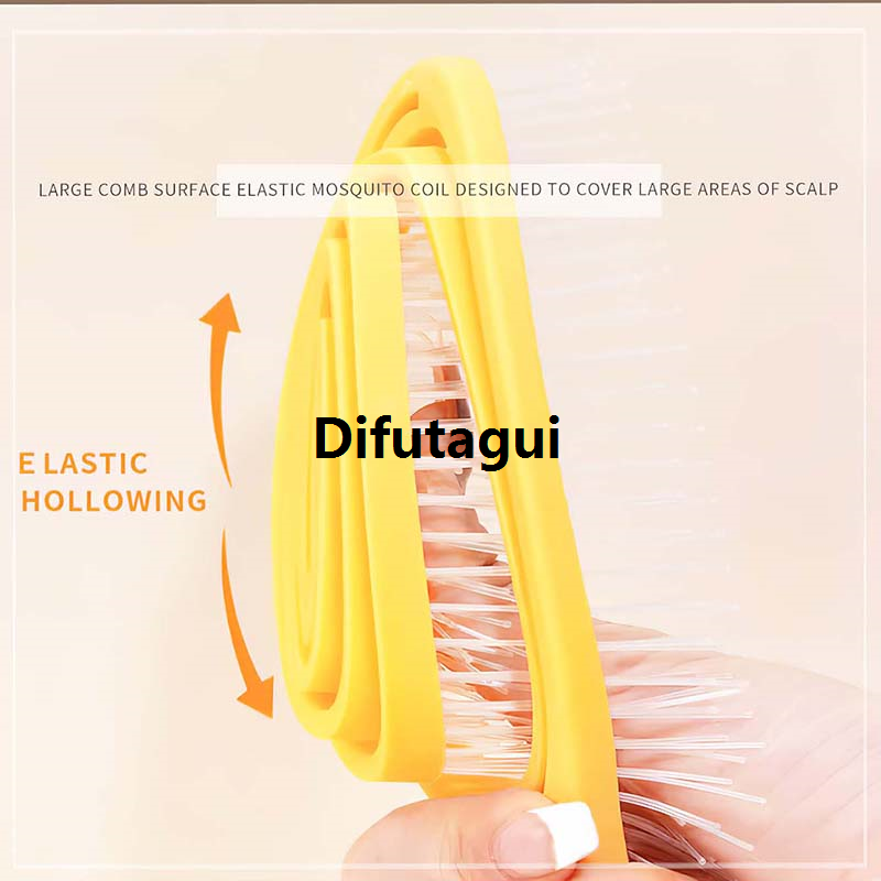 Difutagui Matte multi-functional fluffy, and, pack universal color Morandi, comb massage 2025 New elastic hollow, male and female air cushion scalp head and mosquito