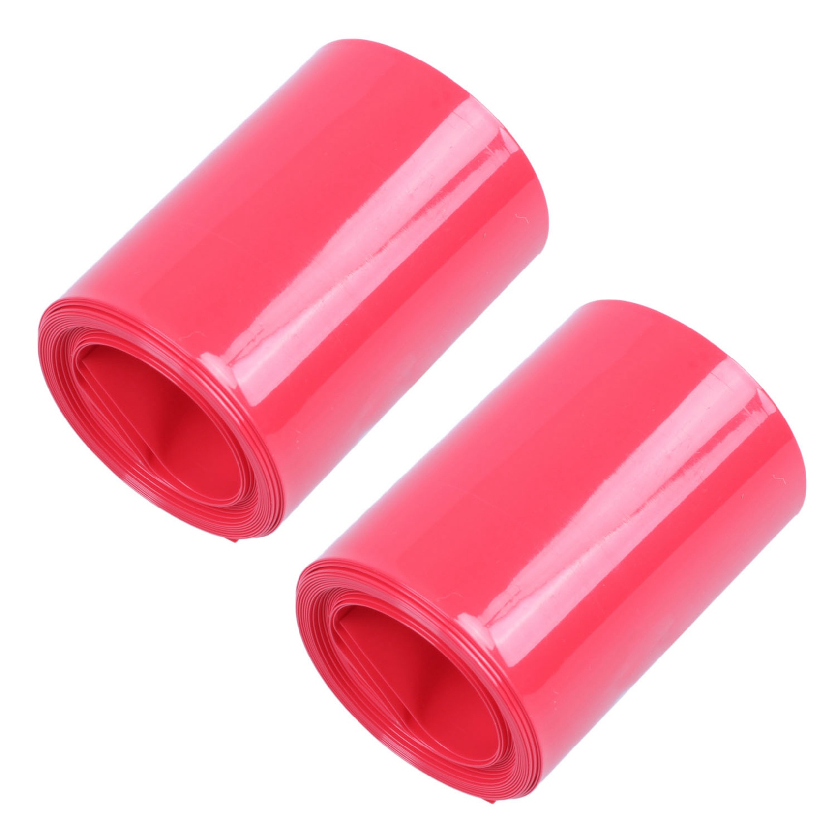 FORIDE 2X 2M 50mm Width PVC Heat Shrink Wrap Tube Red for 2 X 18650 Battery