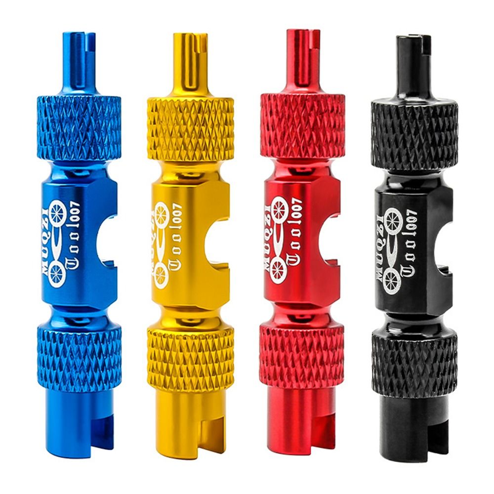 DIY Aluminum Alloy Valve Core Remover Double-Head Bicycle Accessories Schrader Presta Valve Removal Wrench Valve Core Tool for MTB Road Bike