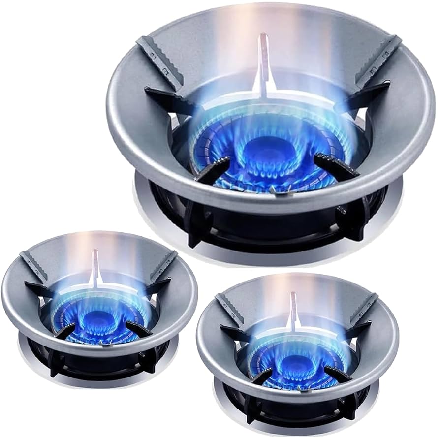 Gas Stove Stand Round Burner Stand, Glass top Gas Saver Jail Home Stove Fire & Windproof Energy Saving Stand (Pack Of 1)