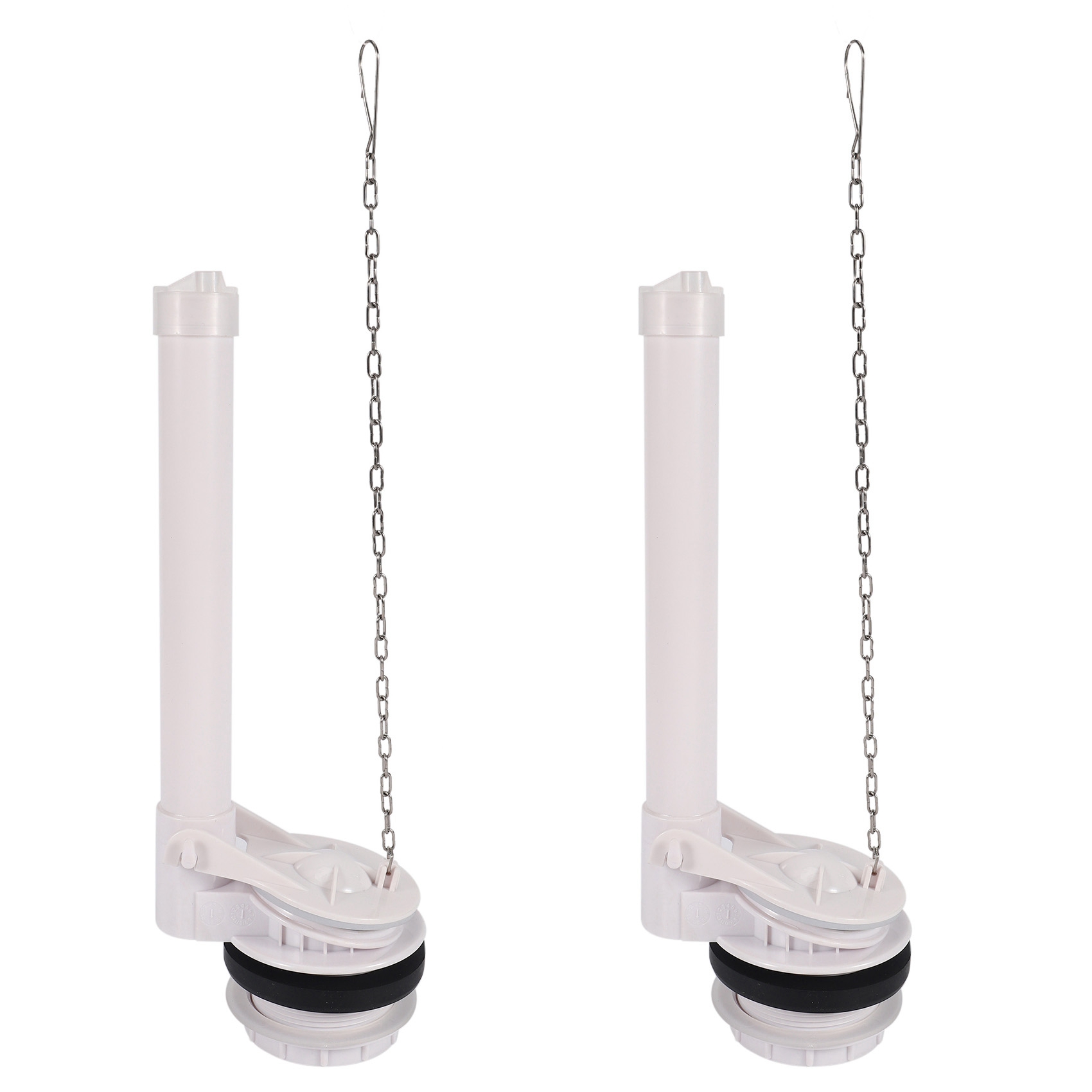 fasdaga 2X Split Toilet Water Tank with Chain Lavatory Drain Valves Height Flushing Bathroom Accessories