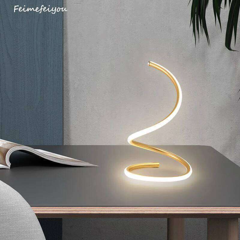 Nordic Led Table Modern Acrylic Metal Reading Desk Lamps Bedroom Bedside Living Room Study Decorative US/EU Night Lights