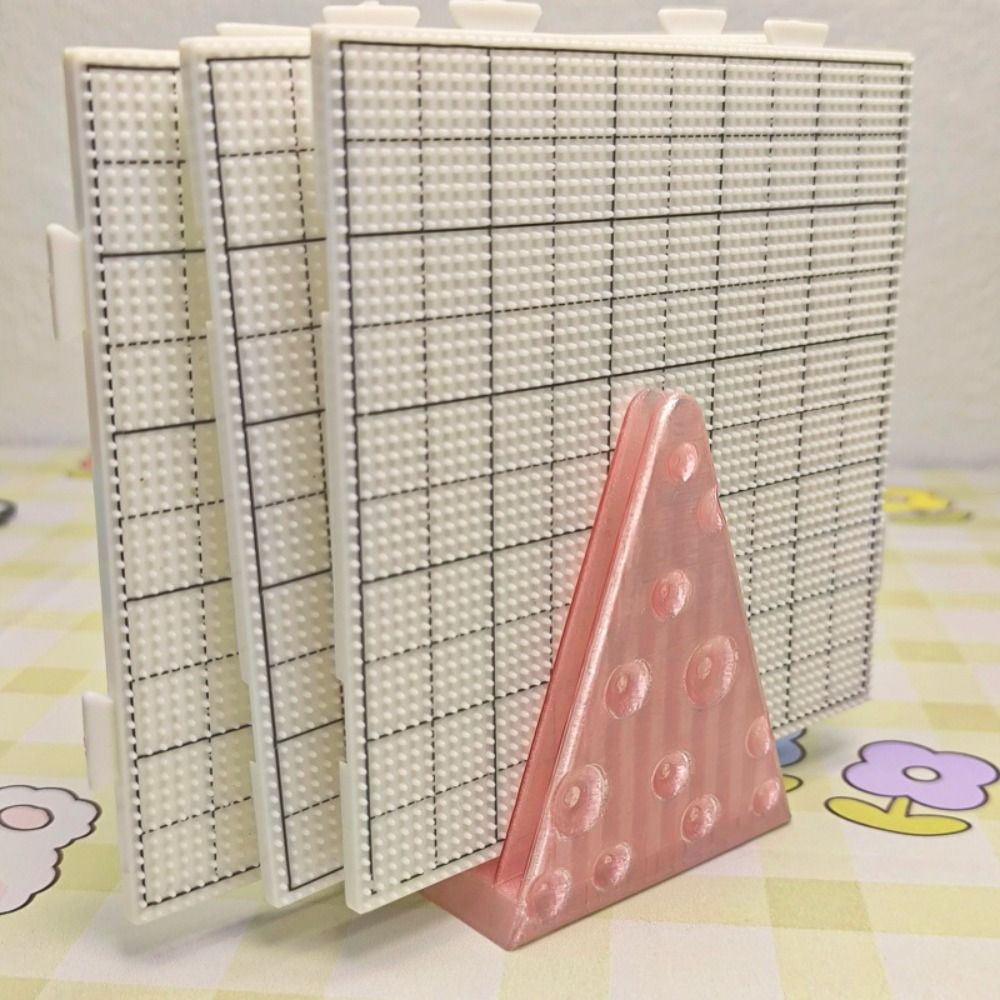 Useful Tools Cute Cheese Design Perler Bead Board Storage Rack 3D Printing Durable Cheese-Shaped Storage Rack Plastic Material Desktop Organizer Decor