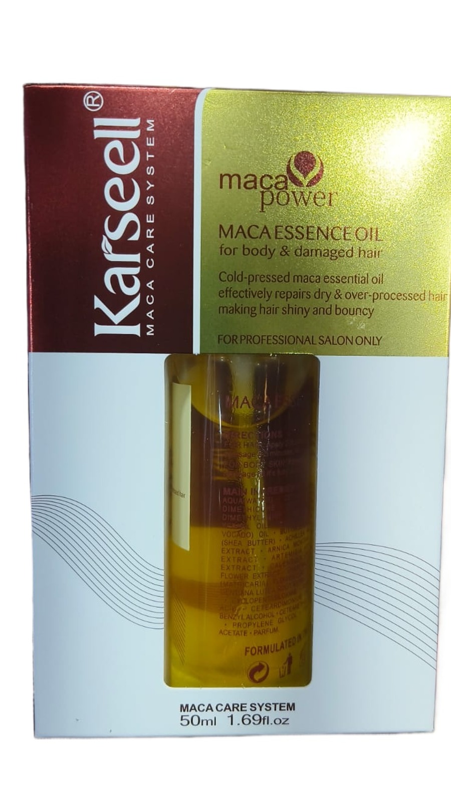 Karseell Collagen Hair Treatment Deep Repair Conditioning All Hair Types 16.90 oz 500ml + Argan Oil Hair Serum for Dry Damaged Hair 50ml