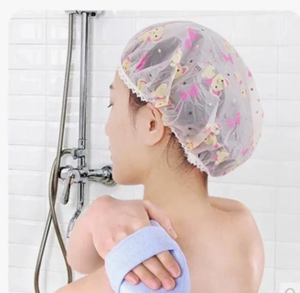 Reusable Waterproof Elastic Eva Free-Size Shower Cap For Women