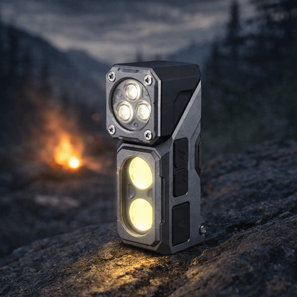 Outdoor Activities Portable Multi-Functional Corner Lamp One-Lamp Magnetic Helmet Clip Light Charging Level Display Inductive Headlamp Work Lighting