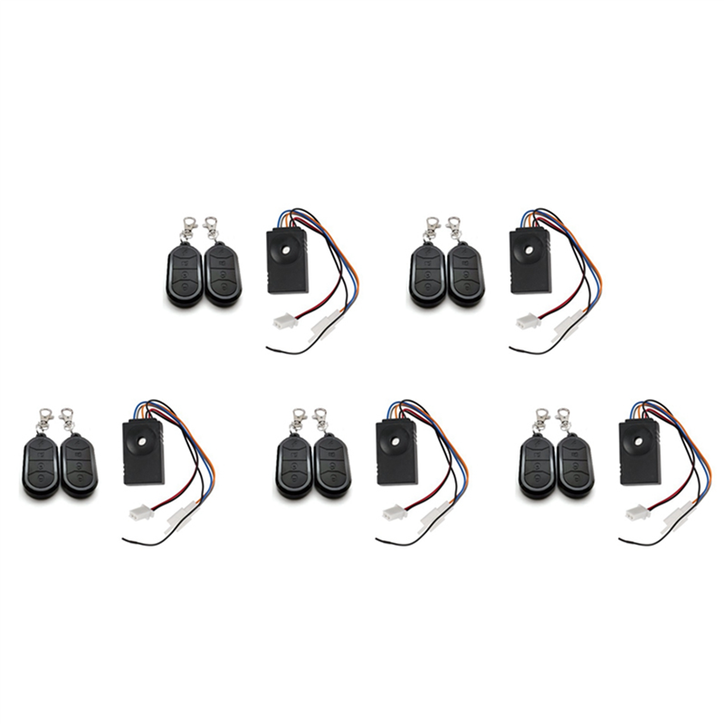 fasdaga 5X Ebike Alarm System Dual Remote Control 36V 48V 60V 72V Alarm Universal Waterproof Electric Bike Replacement