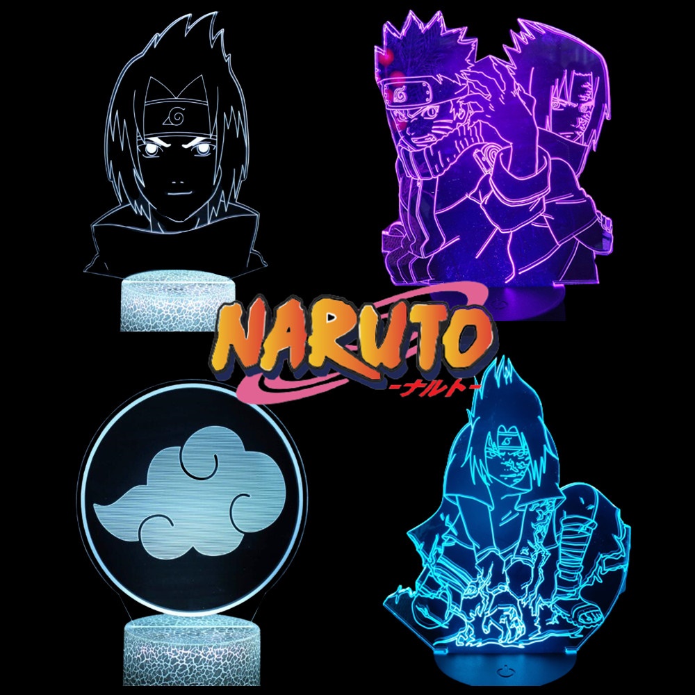 Sutuiying Naruto Boruto Uzumaki Uchiha Madara Itachi Sasuke Night Lights Anime New style Figures 3D LED Color Changing Action Figma Toys Gaara Doll