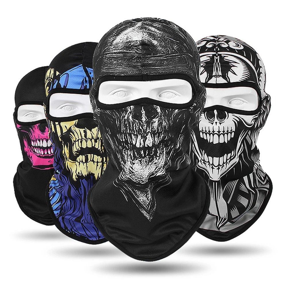 Windproof MTB Bicycle Cool Sunscreen Cycling Headgear Multi-function Helmet Liner Wind Cap Print Moto Full Face Motorcycle Balaclava Headwear Helmet Liner
