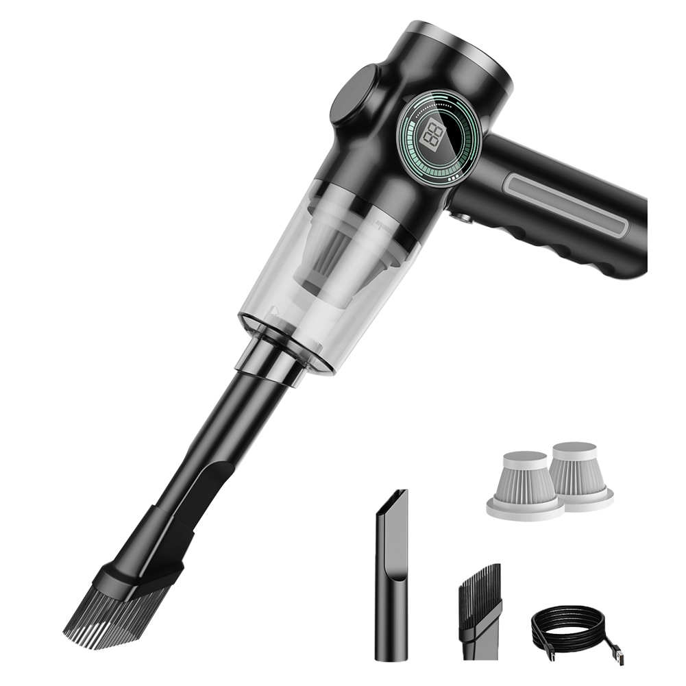 1Set Wireless Car Vacuum Cleaner Suction Automobile Handheld Dust Collector Machine Small Mini Dust Blower Portable Black