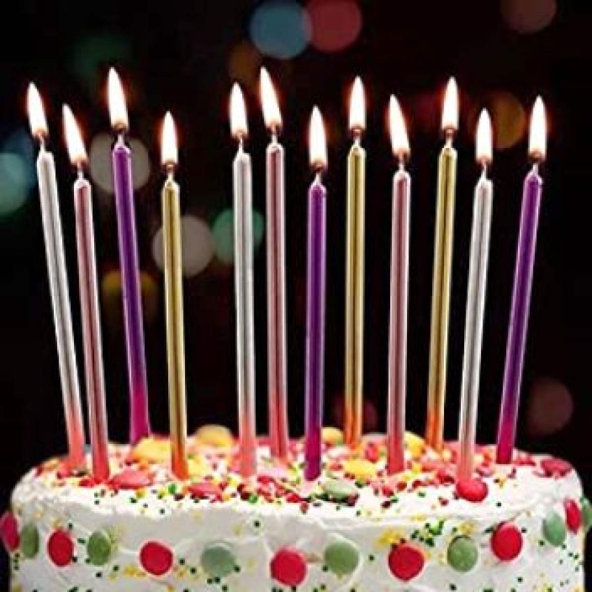 Candels - Multicolor Color Birthday Tall Candle ( Pack Of 6 )