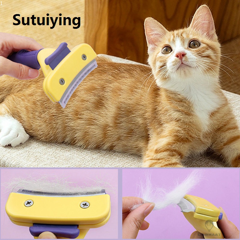 Sutuiying Combs Dog Hair Remover Cat Brush Grooming Tools Pet Detachable Clipper Attachment Pet Trimmer Combs Supply Furmins for Cat Dog