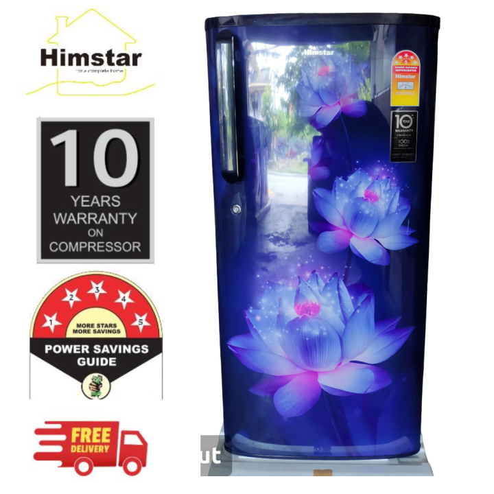 Himstar 190 litre refrigerator HR-21D92BF 5 star rating with built in stabilizer
