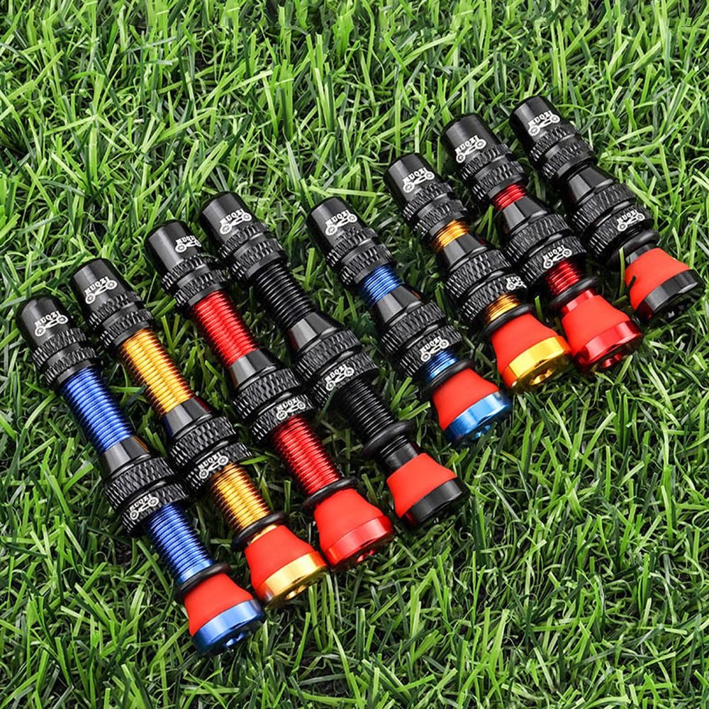 2PCS Durable 40/60mm Bike Schrader Valve Aluminum Alloy Brass Core CNC Nipple Wheel Valve Vacuum A/V Cycling Accessories