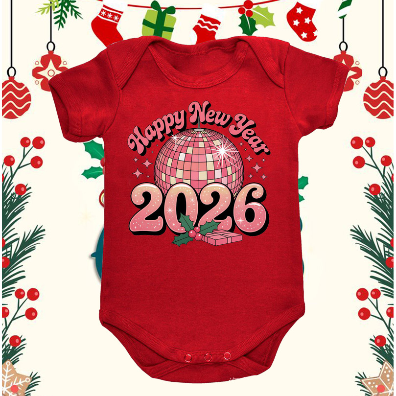 Baby Romper Bodysuit Newborn 2026 Christmas-Themed Suitable For Both Boys And Girls Crawling Outfit Cute Cartoon Print 6543