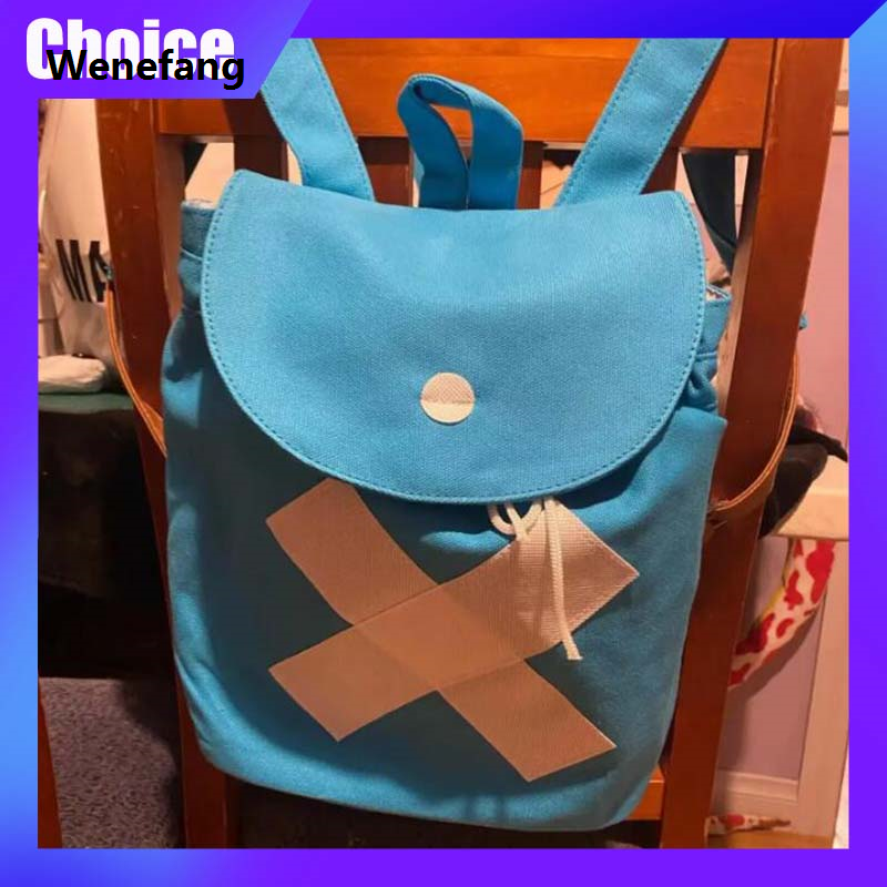 Wenefang Anime One Piece Canvas Bag Blue Backpack Tony Chopper Cosplay Cute New School Shoulder Bag Teenagers Boys Girls Kids Birthday Gifts